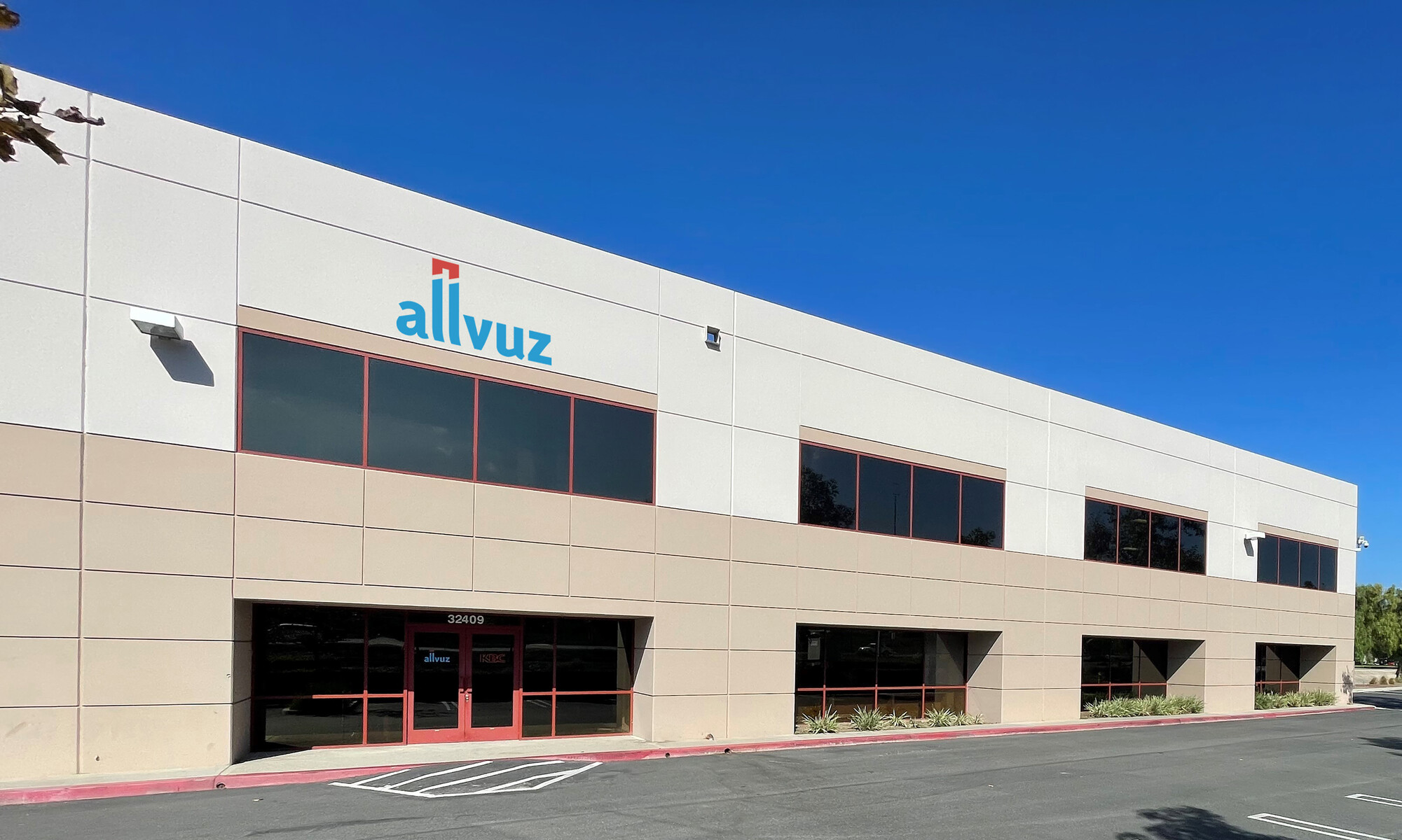 A building with the Allvuz logo on it.