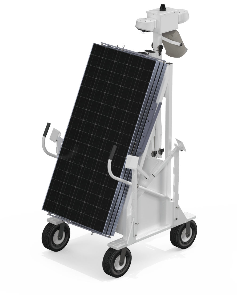 Allvuz Mobile Surveillance System (MSS) equipped with solar panels and high-definition cameras, offering versatile and portable remote monitoring solutions for secure and efficient surveillance in any environment.