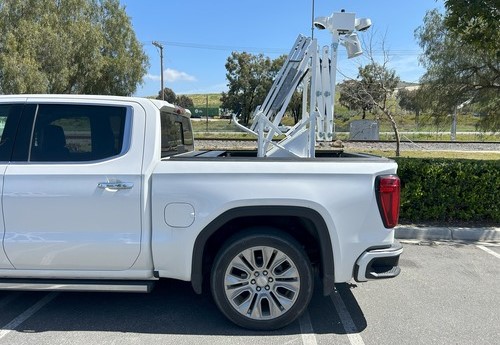 Allvuz video surveillance solutions in the back of a truck.